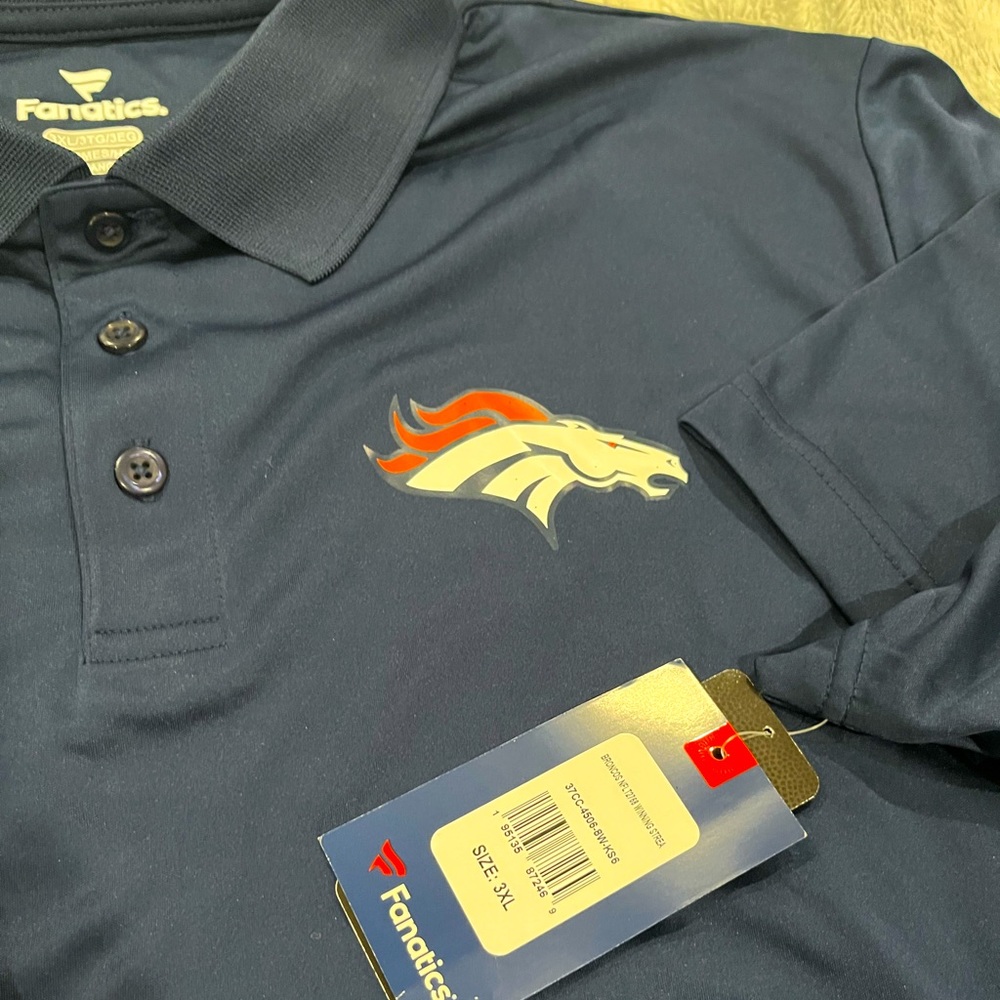 MENS 3XL BRONCOS FOOTBALL 💯 POLYESTER SHIRT